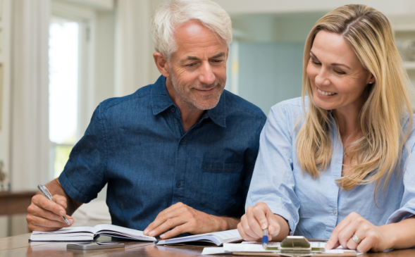 a couple planning for retirement