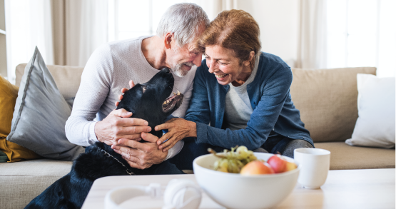 advisor explaining process to older couple