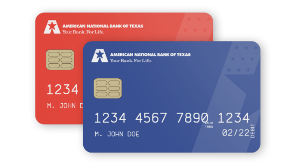 ANBTX personal debit cards